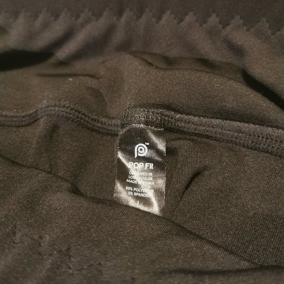 PopFit Sophia Black/Purple High-Waisted Leggings - Picture 5 of 5